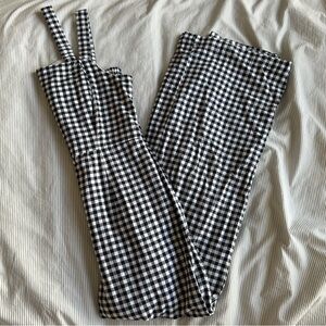 Japna Black and White Gingham Jumpsuit